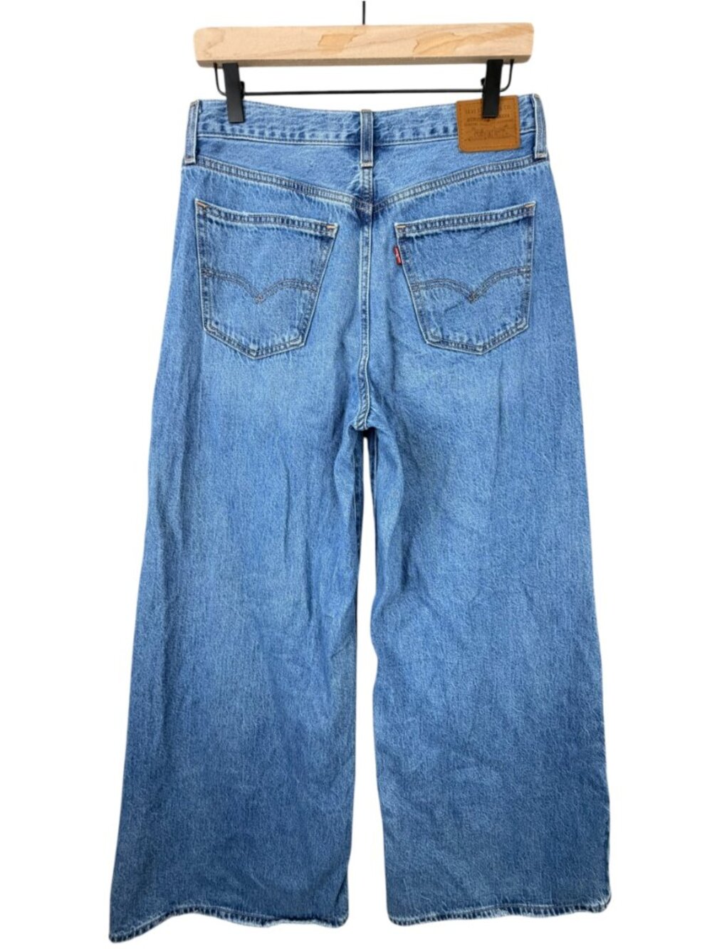 Levis XL Flood Jeans 28 High Rise Loose Wide Leg Y2K 90s Indie Sleaze - Picture 2 of 5